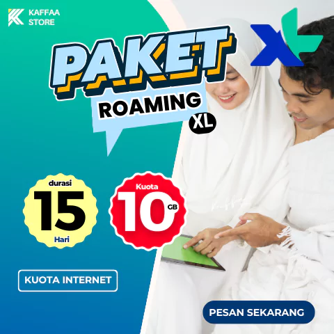 Paket Roaming Umroh XL 10 Gb | 15 hari - Toko Kaffaa
