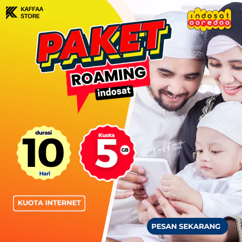 Paket Roaming Umroh INDOSAT 5 Gb | 10 hari - Toko Kaffaa