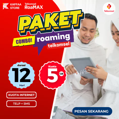 Paket Internet COMBO Umroh 5GB | 12 Hari | Roaming Telkomsel - Toko Kaffaa