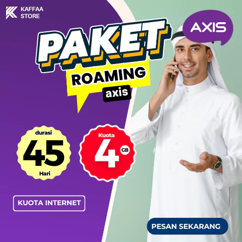Paket Roaming Umroh AXIS 4 Gb | 45 hari - Toko Kaffaa